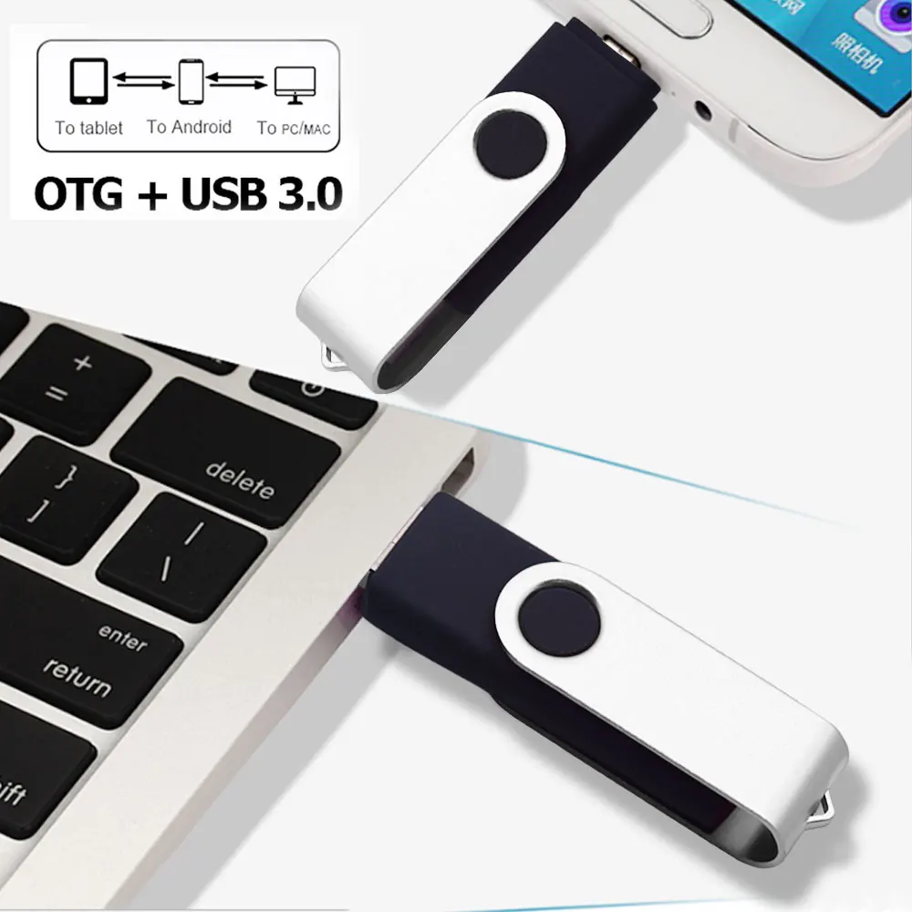 Флеш накопитель USB OTG с бесплатным логотипом флешка 64 ГБ 32 16 8 4 Гб флеш 3 0 для
