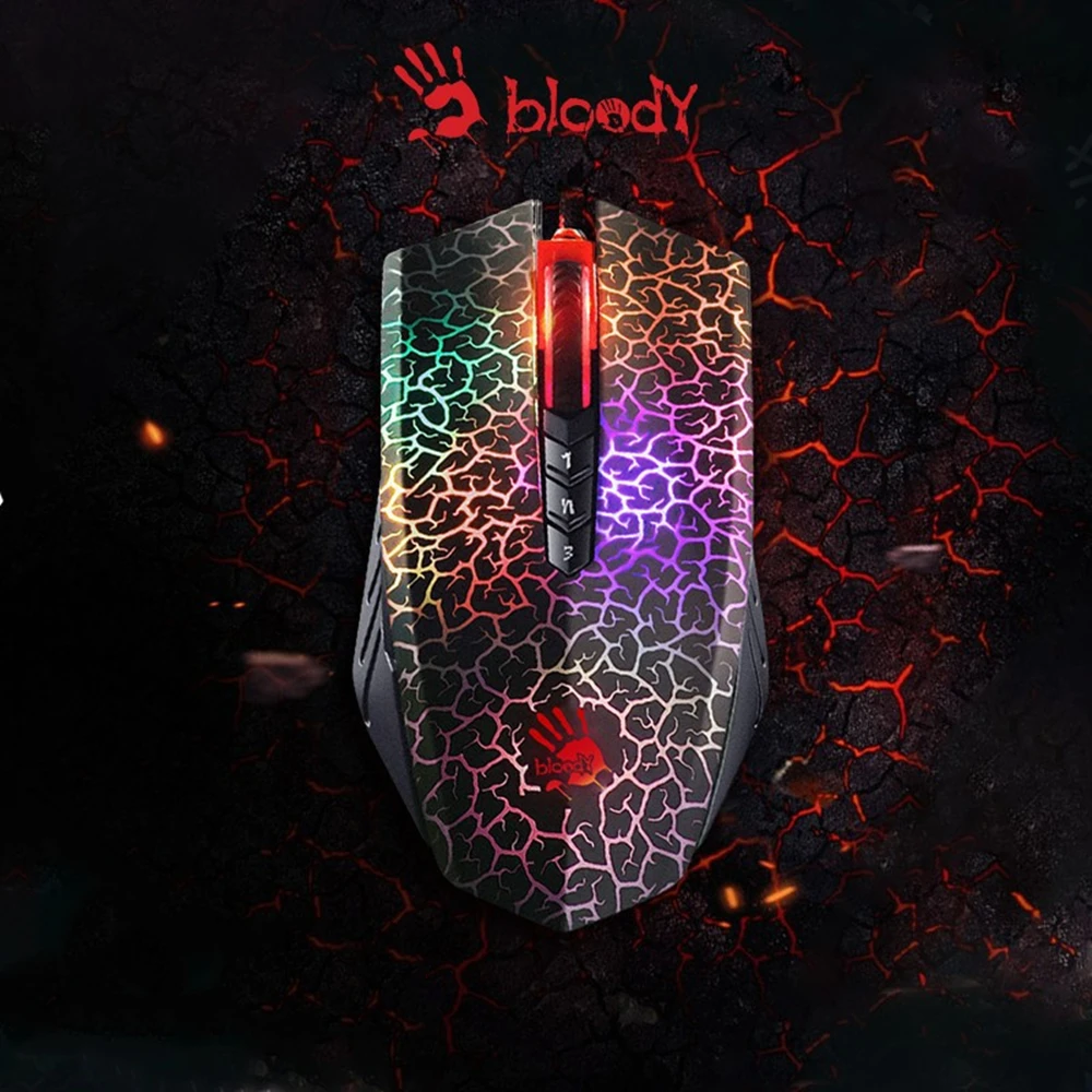 

For Bloody A70 4000DPI USB Optical Gaming Mouse Colorful Glare Wired Mice