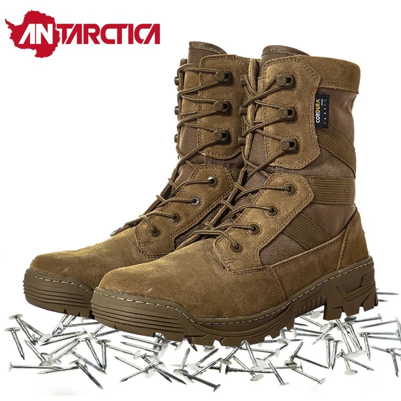 ANTARCTICA Trekking Hiking Shoes Men Military Tactical Combat Layer Leather Work Sport Boots Nylon Waterproof Sneakers Women