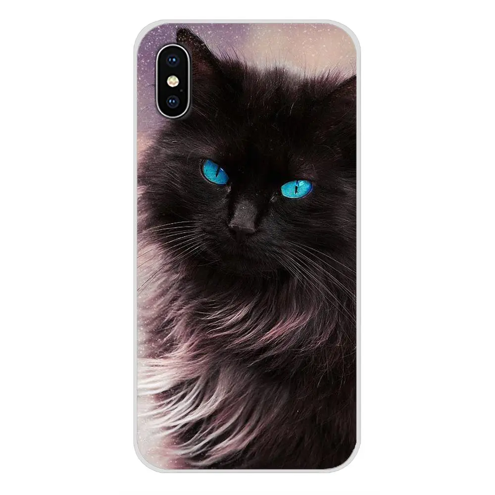 images 2 Для samsung Galaxy S3 S4 S5 Mini S6 S7 Edge S8 S9 S10 Lite Plus Note 4 5 8 9 Милая Черная кошка большой глаз прозрачный чехол из ТПУ - Цвет: images 2