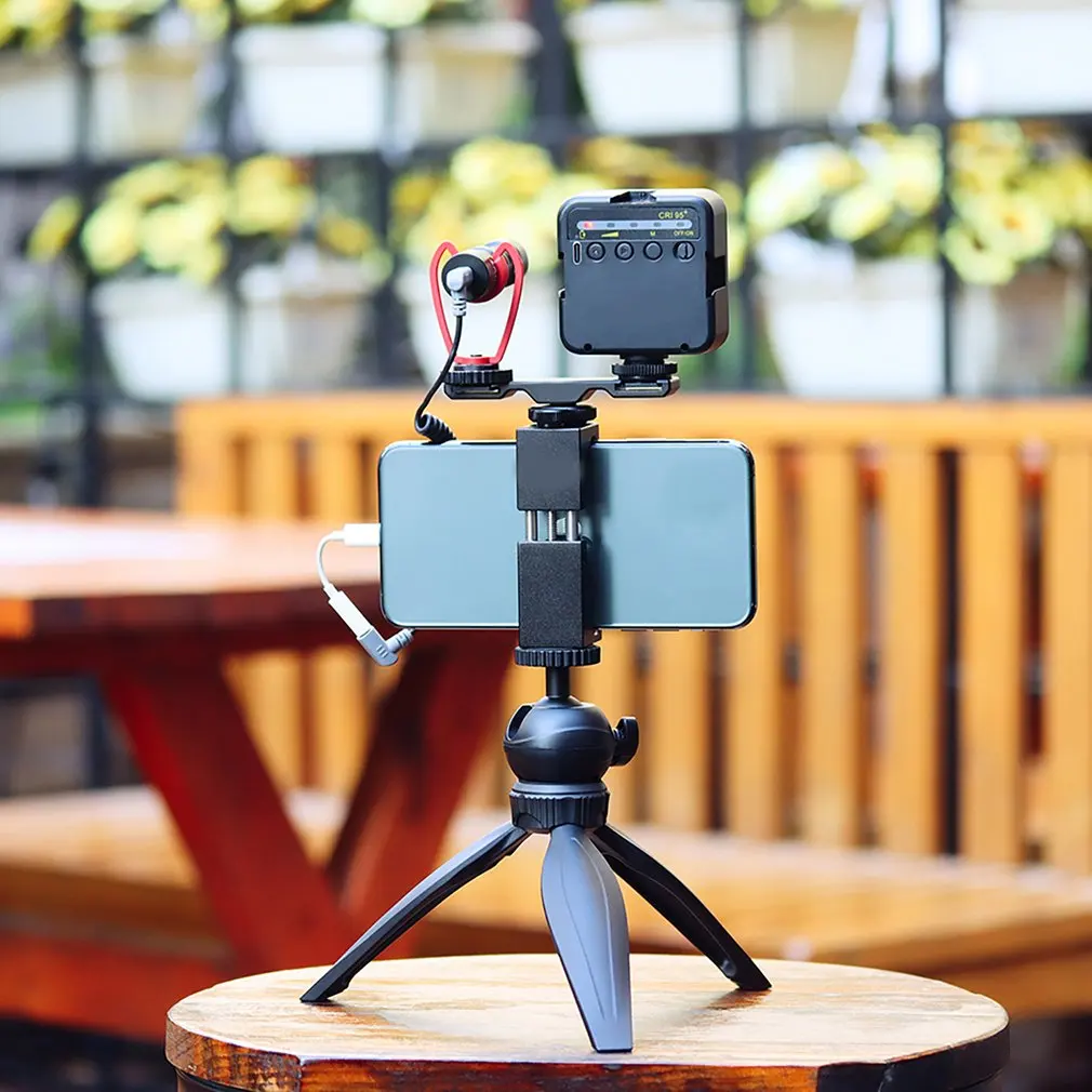 

PT-2S Dual Hot Shoe Mount Adapter Microphone Extension Bar For VL49 LED Video Light Gimbal Accessories