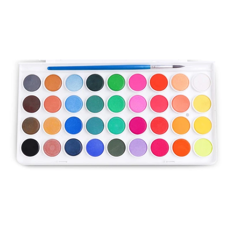 

Watercolor Brush Set,with a Watercolor Paint 36 Color,and 10 Brushes of Different Sizes for Children and Art Lovers