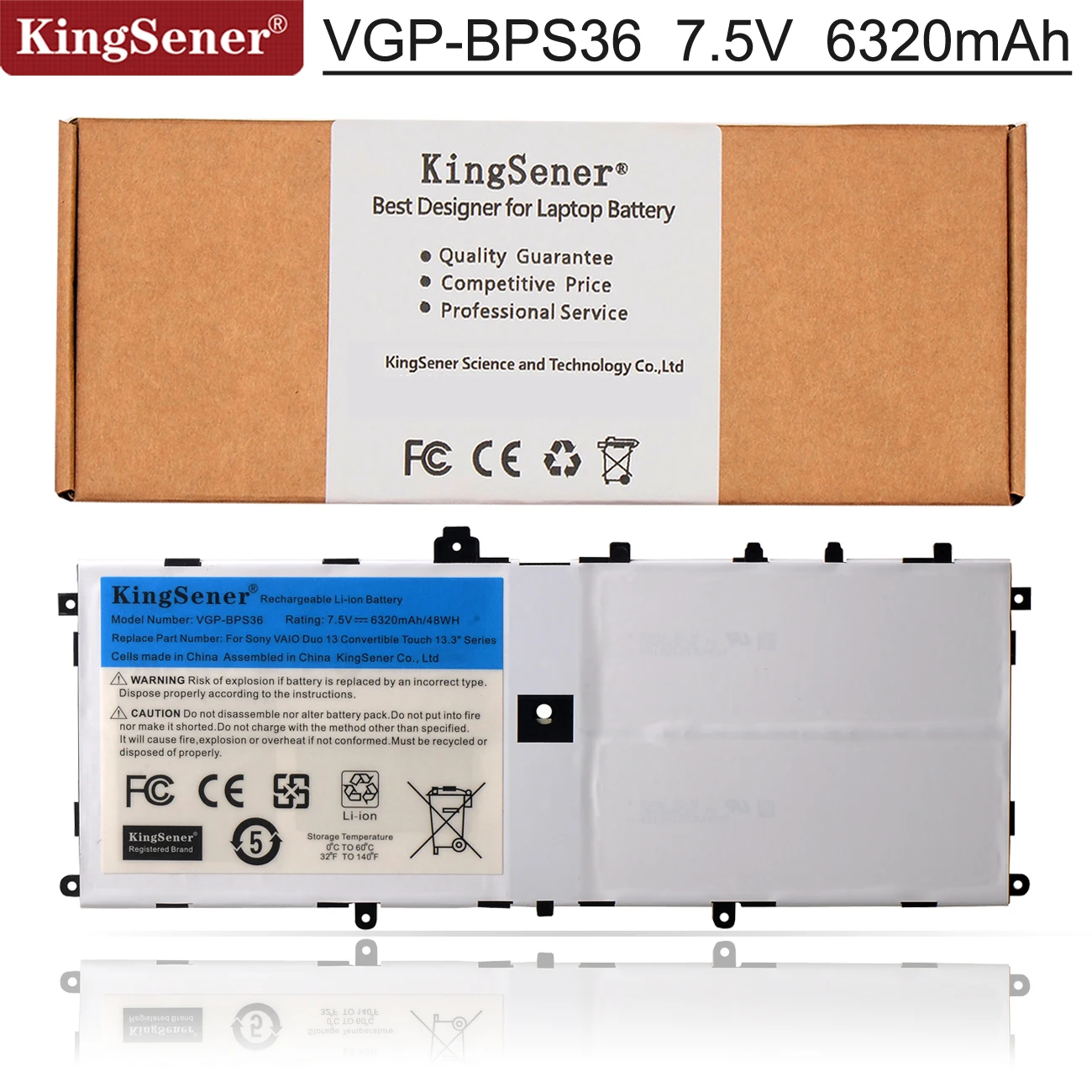 Аккумулятор Kingsener для ноутбука Sony Vaio Duo 13 3 дюйма SVD13211CG SVD132A14W SVD1321M2EW 7 5 в 48