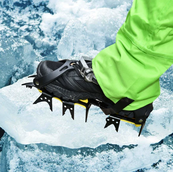 18 зуб альпинистские ботинки Чехлы силиконовые шипы для обуви противоскользящие