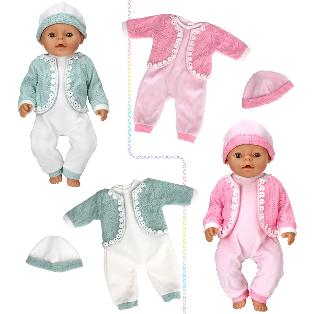 

Fits 17inch Toys New Born Doll American Doll Clothes Fashion sweater strap set, dress Girl's gift