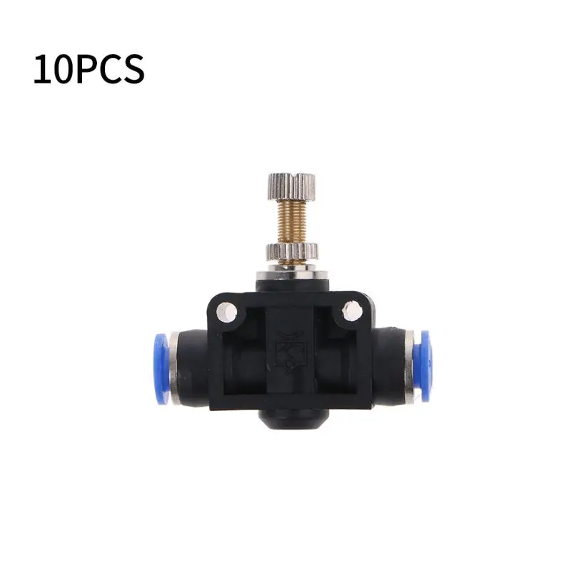 

10x Push In Speed Controller 6mm Pneumatic Air Flow Control Valve Connector New