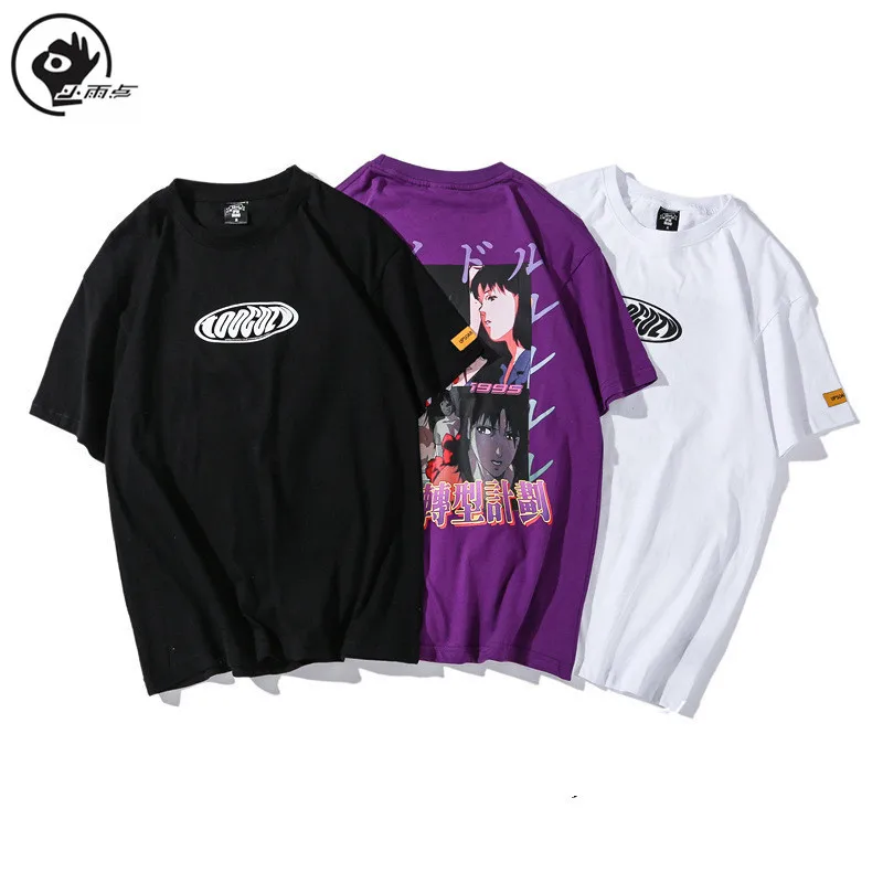 Мужская футболка с короткими рукавами и круглым вырезом в стиле Харадзюку |