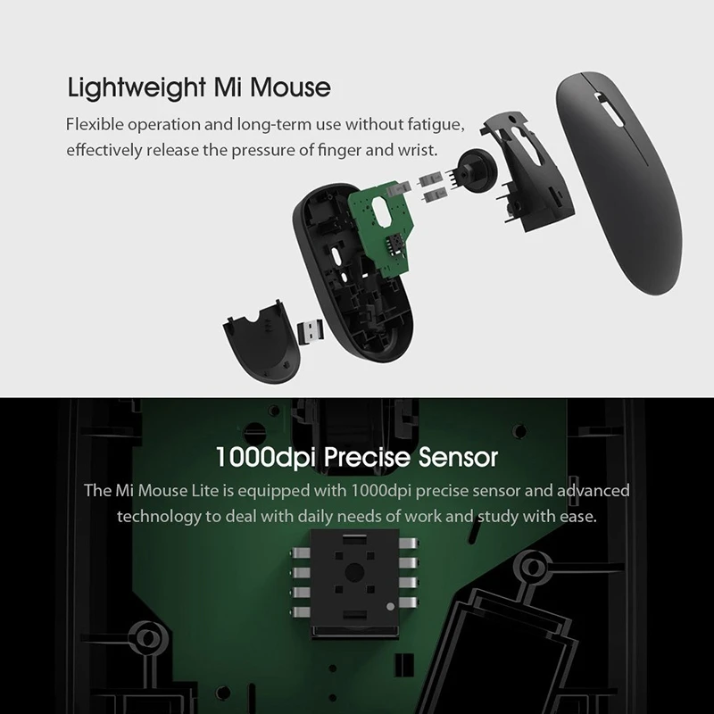 Xiaomi MWWM01 2 4 ГГц 1000 точек/дюйм симметричная беспроводная мышь (черная)|Мыши| |