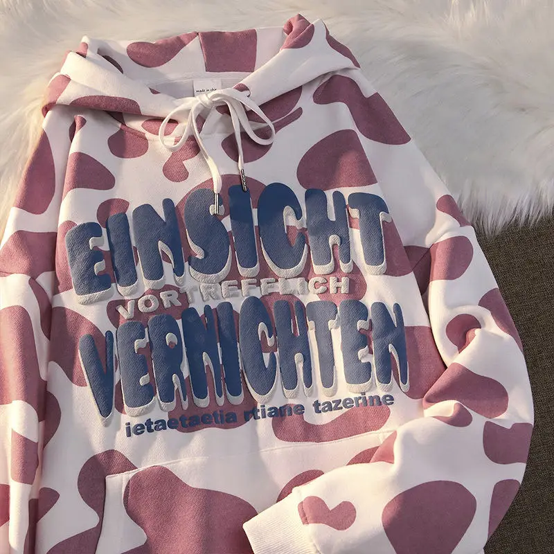 Свитшот женский в стиле Харадзюку уличная одежда Корейском для подростков худи с
