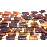 2strandslot natural wine red rectangular agate bright and beautiful color can be used as necklace pendant