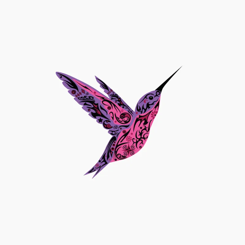 

Fashion Animal Car Sticker Patterned Hummingbird Waterproof Reflective Decal Auto Motorcycle Accessories Waterproof PVC 11*10cm