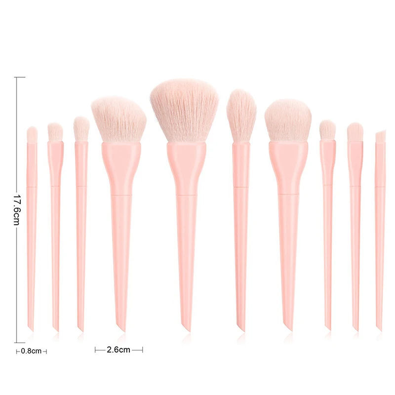 

10PCS Makeup Brushes Sets Powder Foundation Blusher Eyeshadow Brush Candy Green Pink Blue Sliver Cosmetic Colorful Make Up Brush