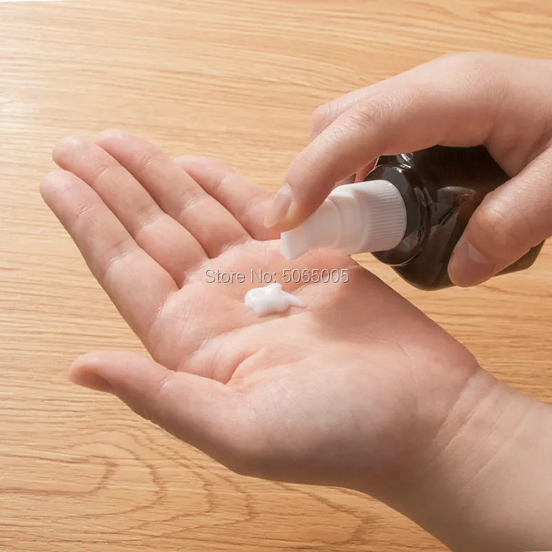 Флакон пластиковый из ПЭТ 80 мл 2 7 унции квадратный янтарного цвета г. с помпой для