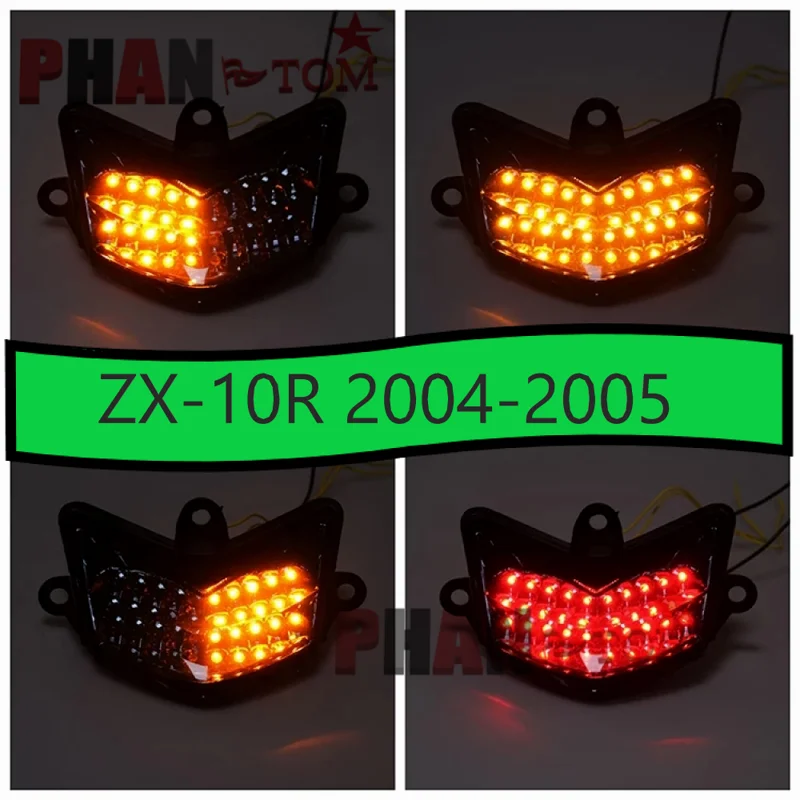 

Motorcycle LED Integrated Rear Tail Light Taillight with Turn Signals Lamp For Kawasaki 2004 2005 ZX10R ZX-10R ZX 10R 04 05