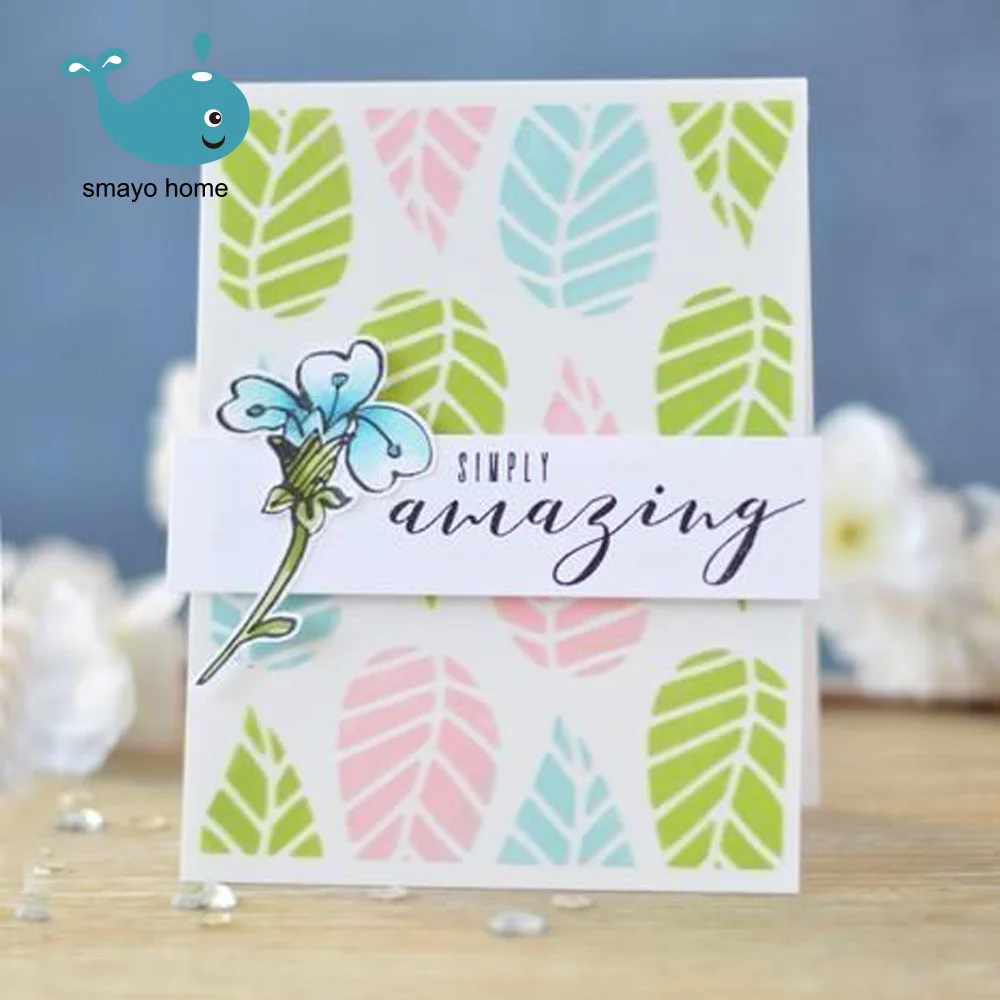 Фоторамка с листочками для скрапбукинга DIY фотоальбом тиснение ремесла высечка