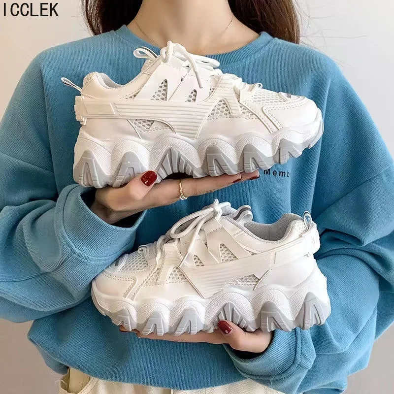 

Winter Women Sneakers Thick Bottom Platform Fashion Casual Shoes Comfortable Vulcanize Running Walking 2022 Female Shoes