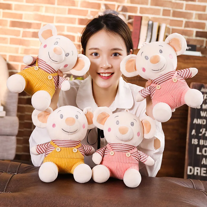 

Net Red Belt Rat Boy Down Cotton Mouse Down Toy Doll for Children's Birthday Gift
