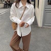shirt spring autumn long sleeve casual 12 colors blouses kpop clothes white mujer de moda 2021 chemise blanche femme jacket