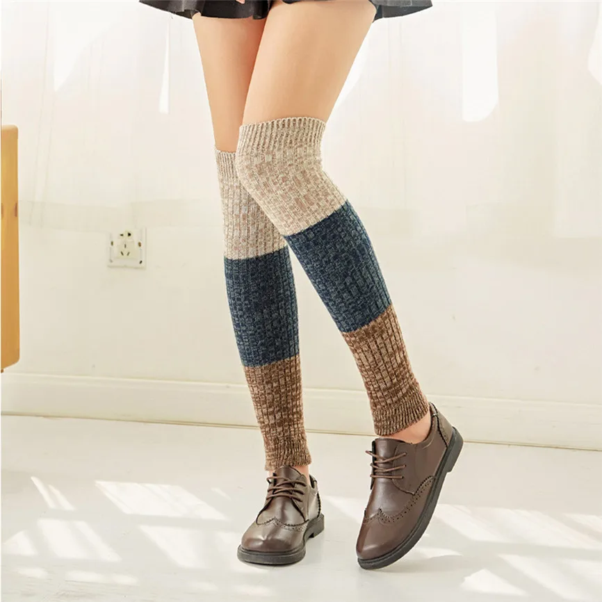 Женские гольфы выше колена длинные однотонные Гольфы теплые Нескользящие