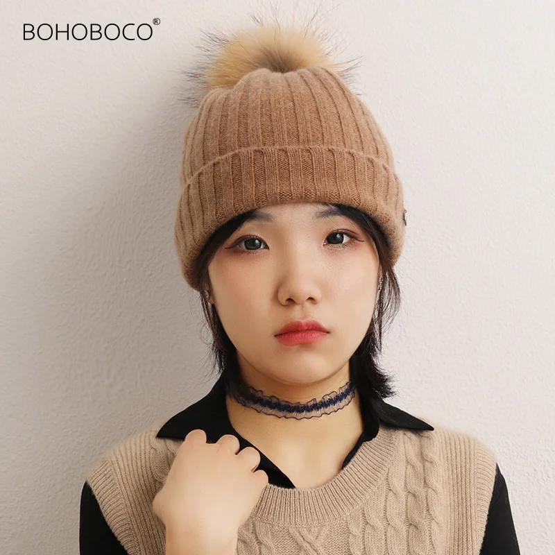 

100% Cotton Color Striped Beanie Hat Men's Knitted Beanie