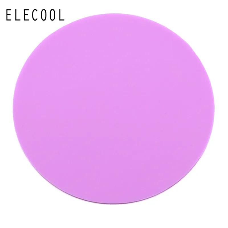ELECOOL 1 шт. коврик для ногтей из силикагеля палитра коврик моющийся салонный маникюр оборудование для дизайна ногтей инструмент для легкой очистки инструмент для дизайна ногтей - Цвет: Purple