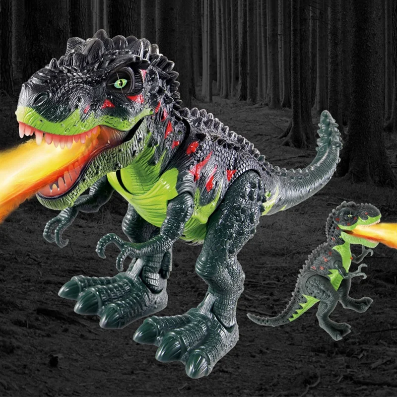 

Flame Spray Simulated Tyrannosaurus T-Rex Dinosaur Toy Egg Laying Dinosaur Red Light and Sound Model Dinosaur Toy