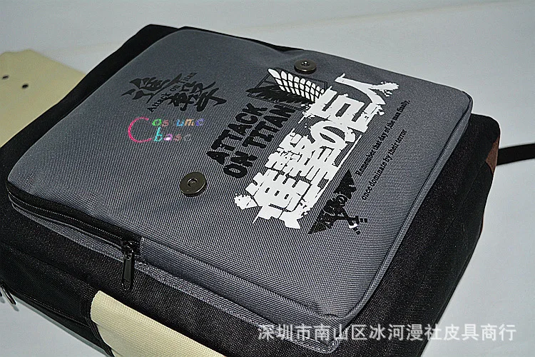 Холщовый Рюкзак на плечо с аниме атака Титанов дорожные сумки для подростков и