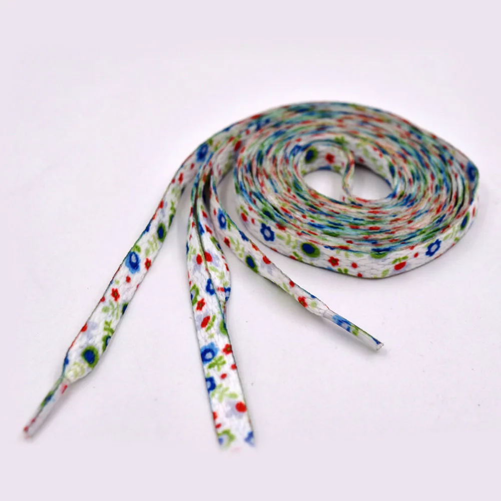 

1 Pair New Small Fresh Printing Series Shoelaces Polyester Shoe Laces Pattern Sports Casual Laces Sneaker Boots Shoe Strings