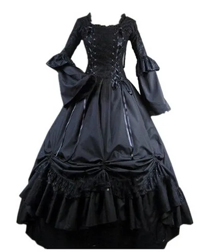 

(GT007) Lolita Dresses Long Sleeveless New Arrival Victorian Gothic Dress Gothic Renaissance Costumes For Halloween Customized