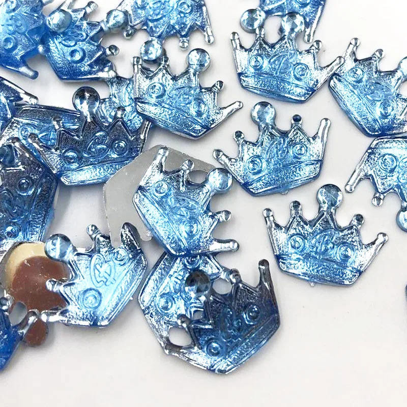 100 шт Корона Стразы Акрил плоский с одной стороны драгоценные камни Кристаллы