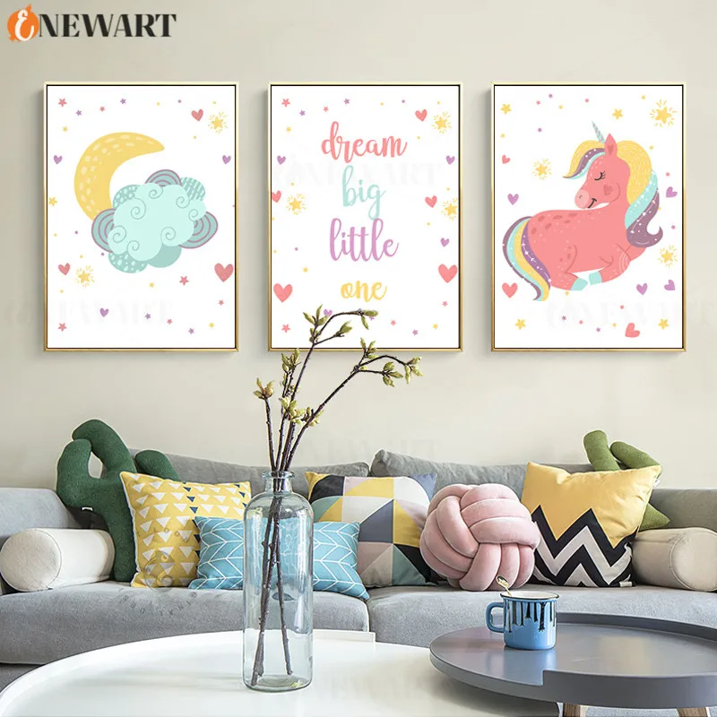 Картина на холсте с изображением животных из мультфильмов искусственный пони