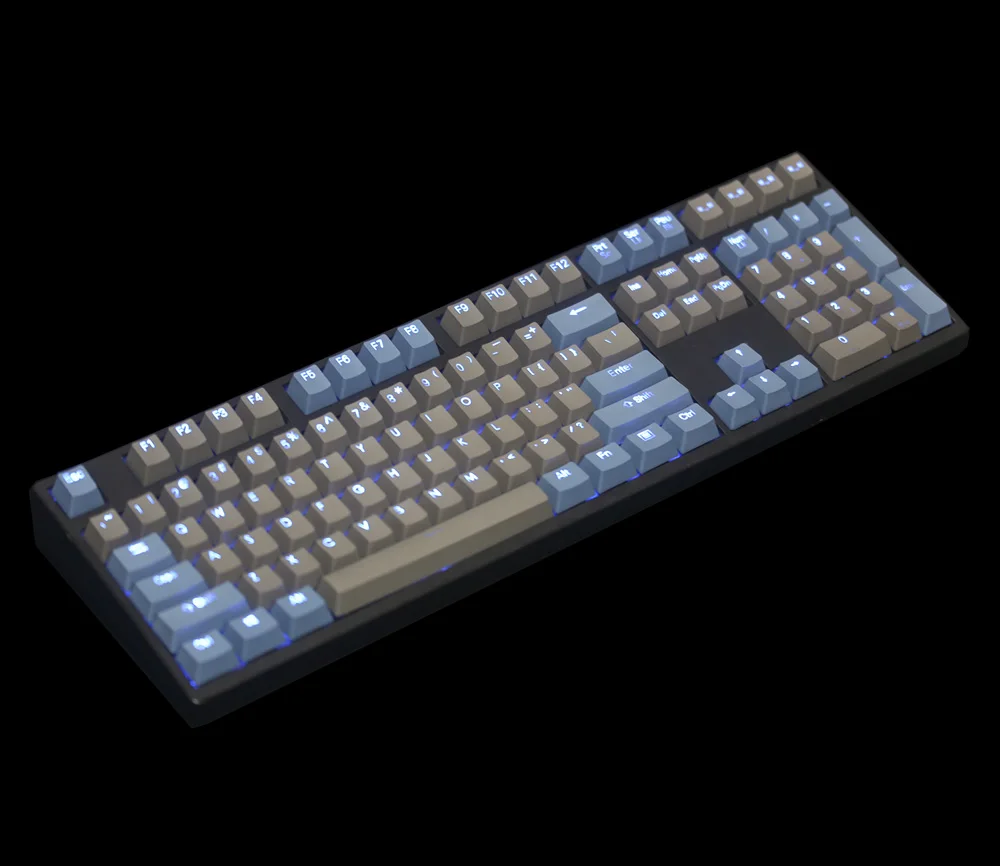61 PBT keycap для механической клавиатуры с подсветкой, синий, серый, красный, светодиодный, светящийся, полупрозрачный, keycap cherry mx 87 104 poker