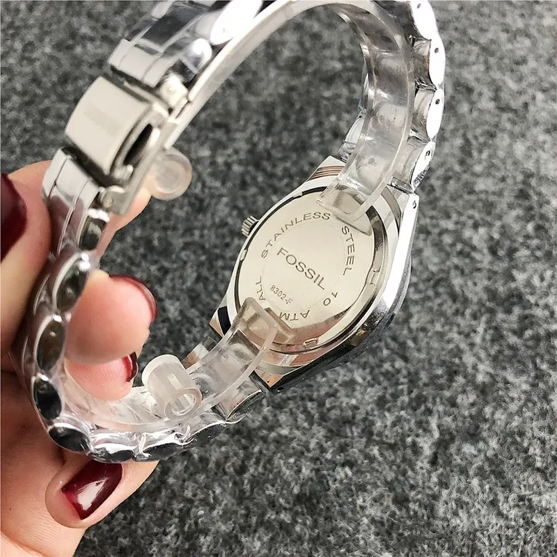 

Fossil- Quartz Wrist Dress Women Watches Silver Bracelet Ladies Watch Stainless Steel Clock Casual Watch 532
