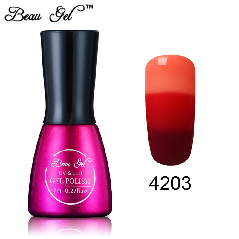 Красивый гель 3 в 1 меняющий цвет при температуре Гель-лак Термальный мерцающий