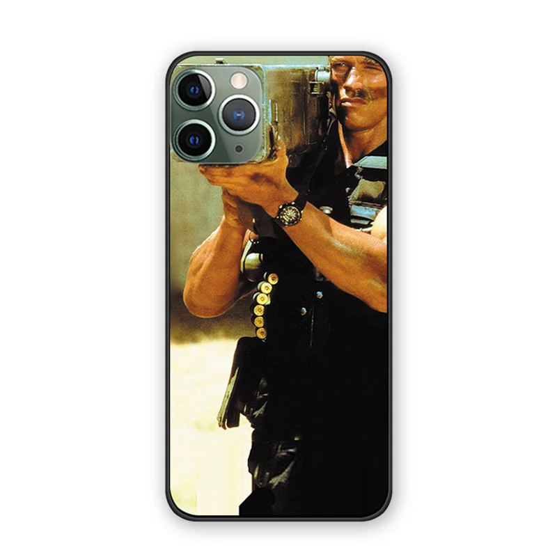 Arnold Schwarzenegger movie Commando 1985 poster back cover case For iphone 11 11proMax 11pro silicone soft TPU phone case coque