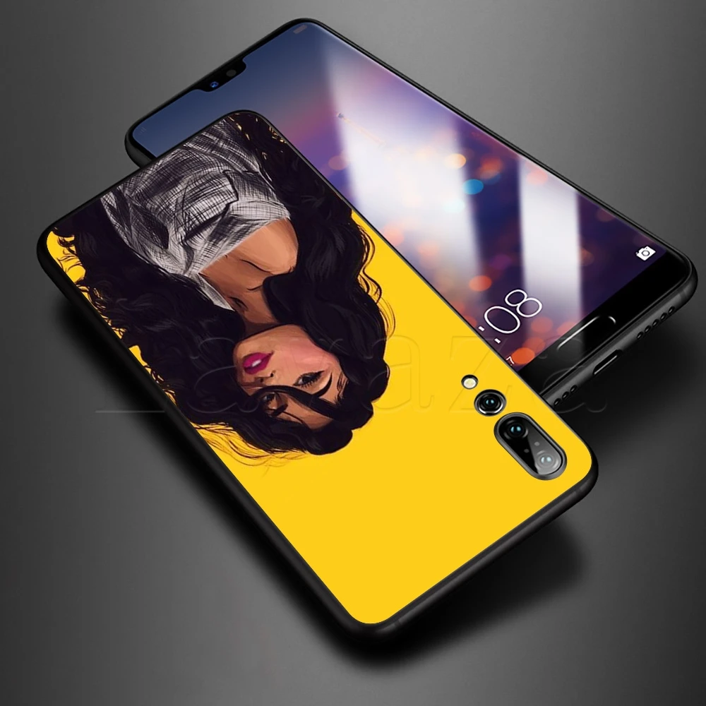 Мягкий силиконовый чехол Lavaza Melanin Poppin Black Queen для Honor Note 6A 7A 7X 8A 8X 8C 9 9X 10 20 20S 9A 10X Y6P Pro