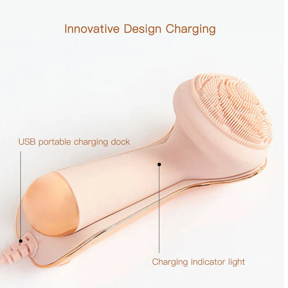 

Facial Cleansing Brushes Face Cleaning Device Home Use Massager for Face Electric Silicone Skin Care Tool Beauty Instrument