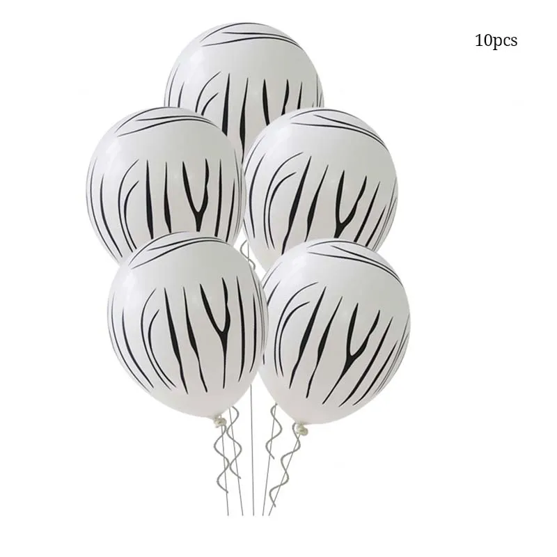 5pcs balloon Джунгли с днем рождения баннер сафари животных торт Топпер Дикий один 1-я вечеринка для мальчика день рождение украшения флажки для торта джунгли вечерние поставки - Цвет: 5pcs balloon