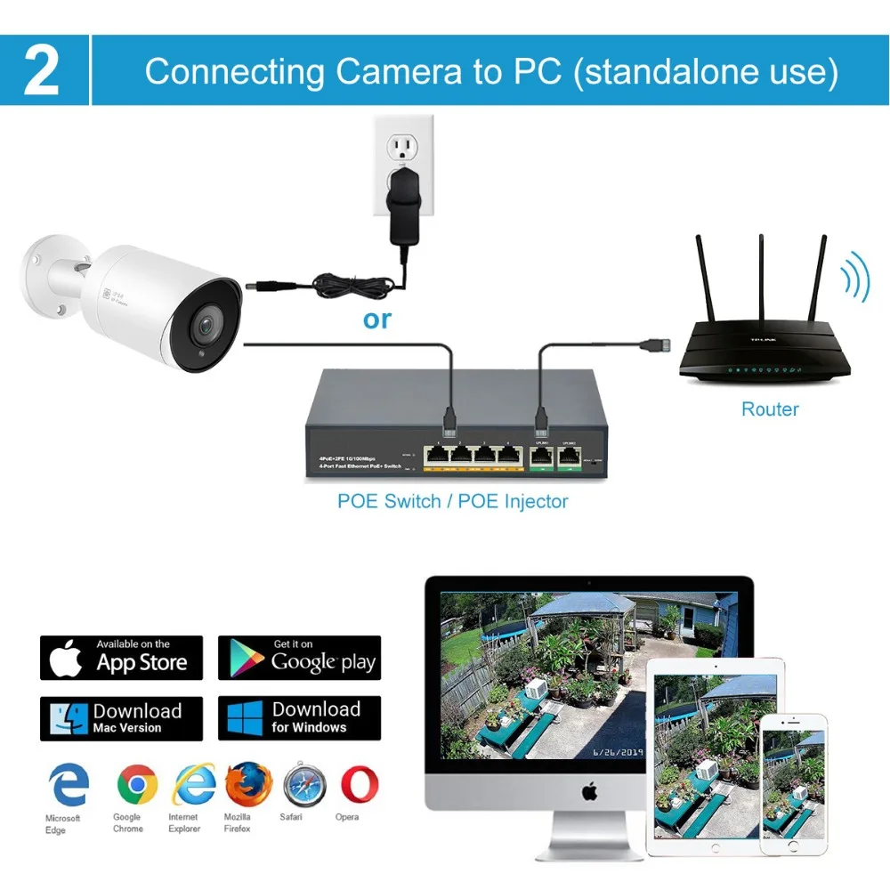 Совместимость Hikvision 5MP IP POE камера наружная H.265 Bullet Камера Безопасности 2,8 мм 30 м ИК ONVIF, SD слот, аудио, FTP, NFS, RTSP