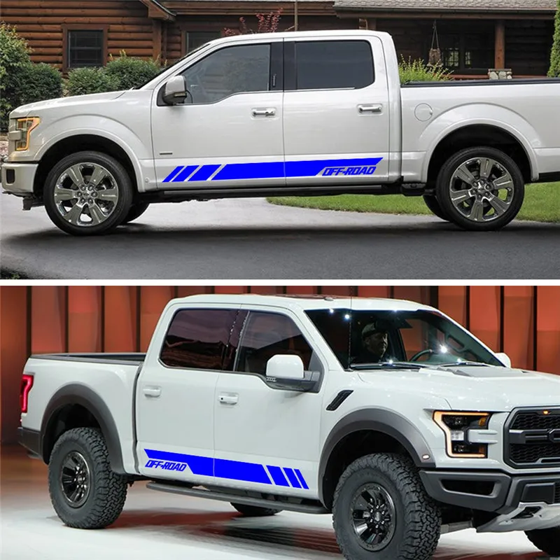 

Pick-up Truck Car Side Stripes Side Skirts Graphics Decals Stickers For Ford Super Duty Atlas