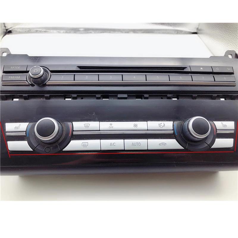 

11Pcs Car Button Decoration Sticker for BMW 5 6 7 Series X5 X6 F10 F18 F02 Central Control Air Conditioner Size Button Sticker