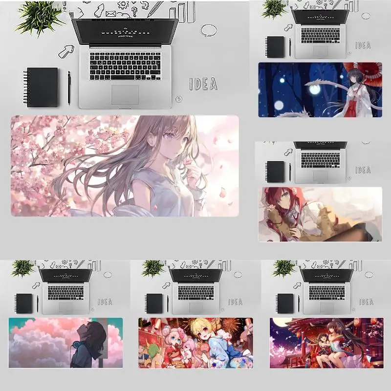

Japan amine cute sexy girls Customized laptop Gaming mouse pad Keyboard Game Mouse Mat pad X XL XXL Non-slip Laptop Cushion