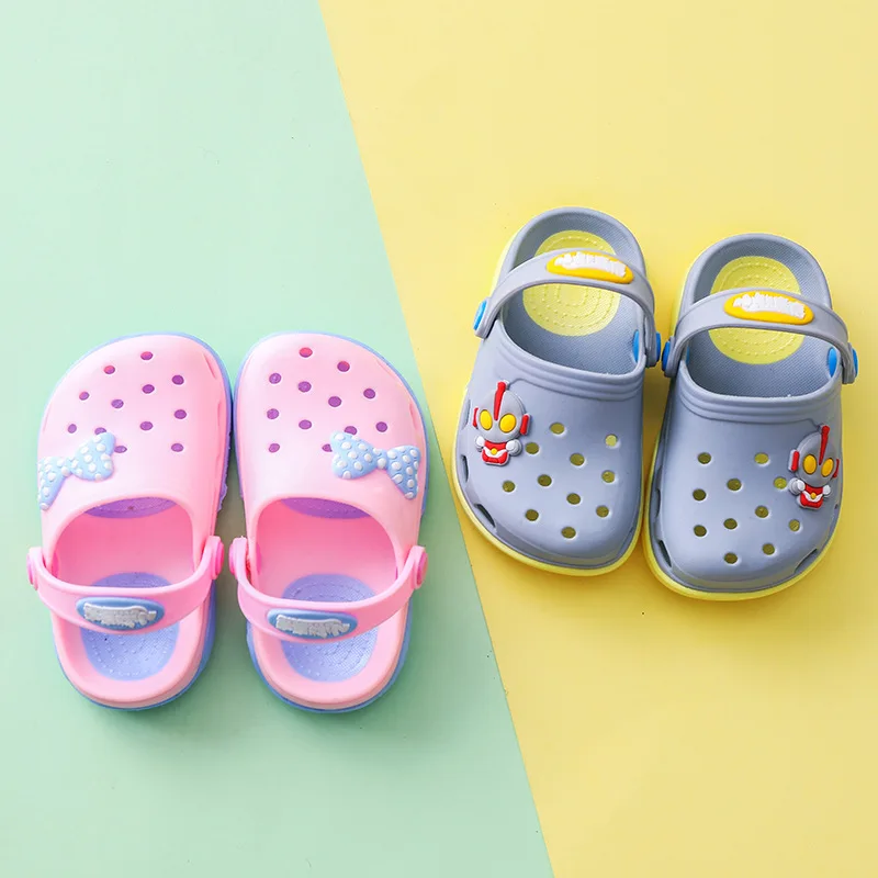 Летняя модная детская обувь с рисунками из мультфильмов для мальчиков и девочек
