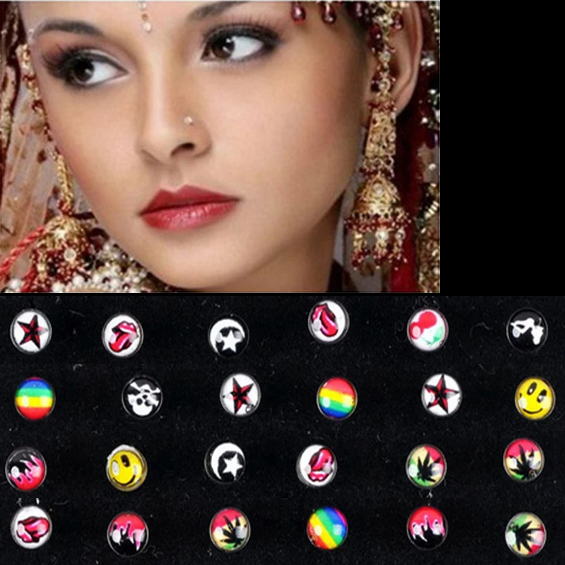 10 шт. нос кольцо Мода для женщин ювелирное изделие тела стимпанк носа серьги