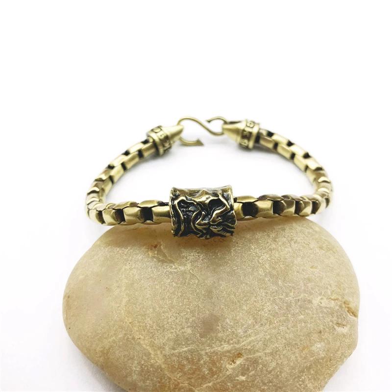 Браслет-цепочка латунный в готическом стиле для мужчин и женщин | Украшения