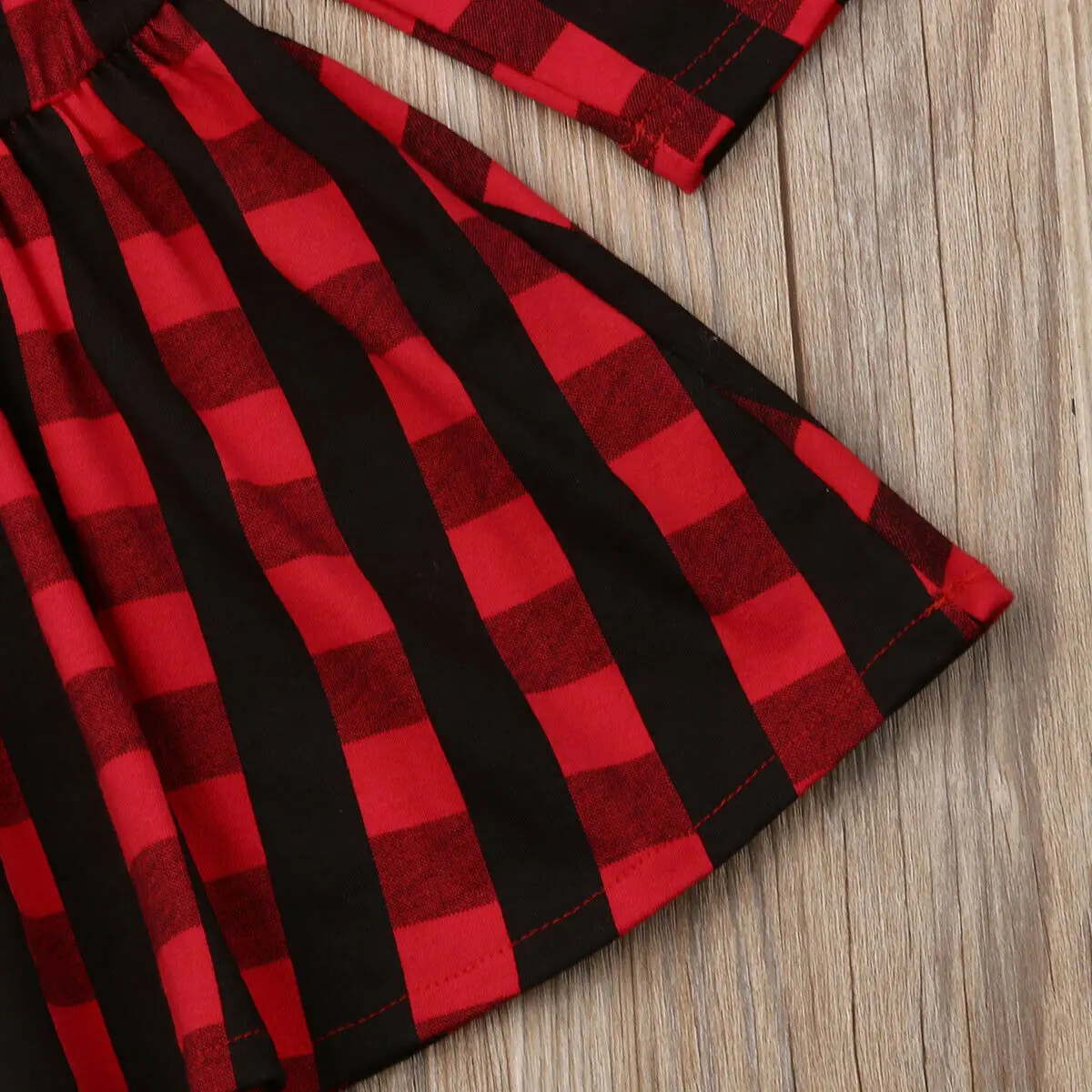 2019 Baby Spring Autumn Clothing Christmas Toddler Girl Princess Party Checked Dress Red Plaid Tutu Long Sleeve Dresses | Детская одежда