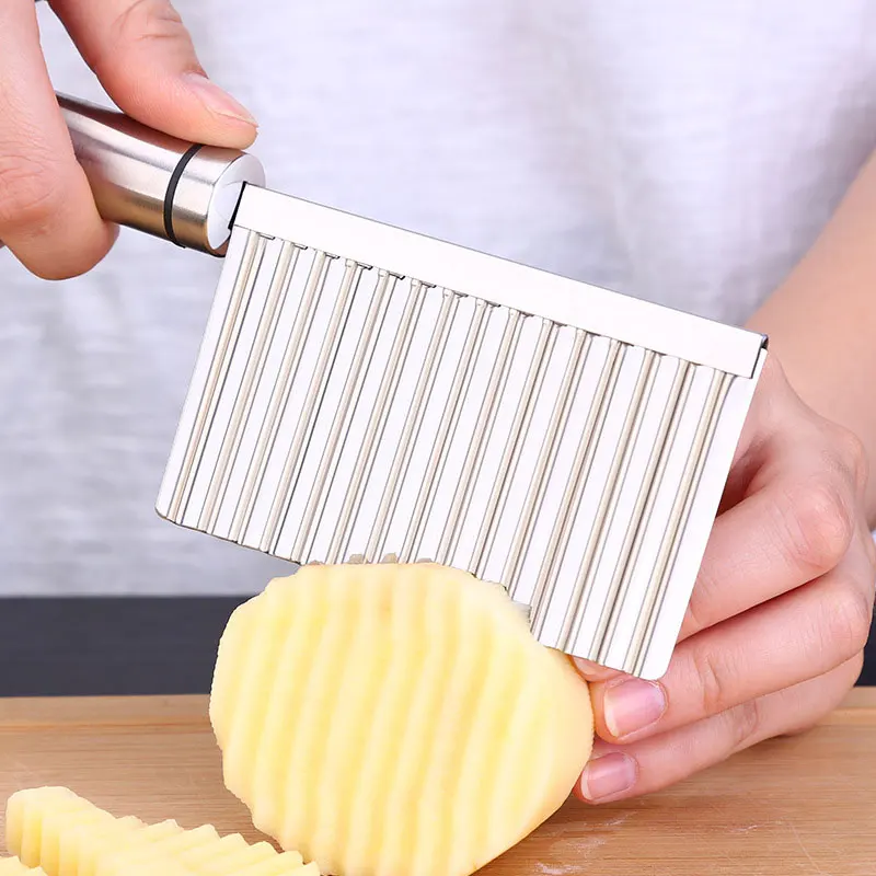Нержавеющая сталь картофель тесто волн Crinkle резак слайсер для дома Кухня Овощной