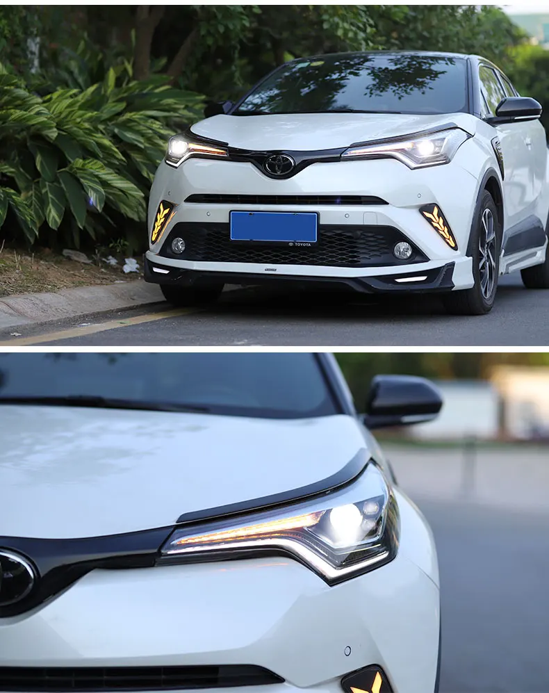Автомобильный Стайлинг для- новых Toyota CHR фар, все светодиодный фары DRL, Би-светодиодный объектив, Высокий Низкий Луч, светодиодный, с динамическим поворотом
