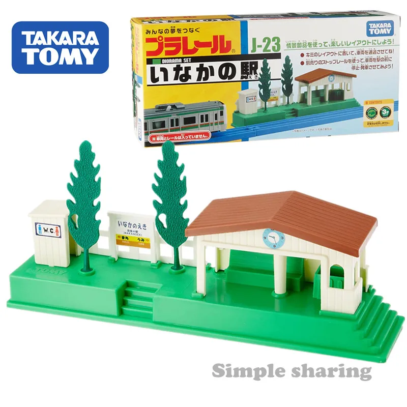 

Takara Tomy Tomica PA Plarail Accessory J-23 Country Station Diorama Set Toy （Box Wear）