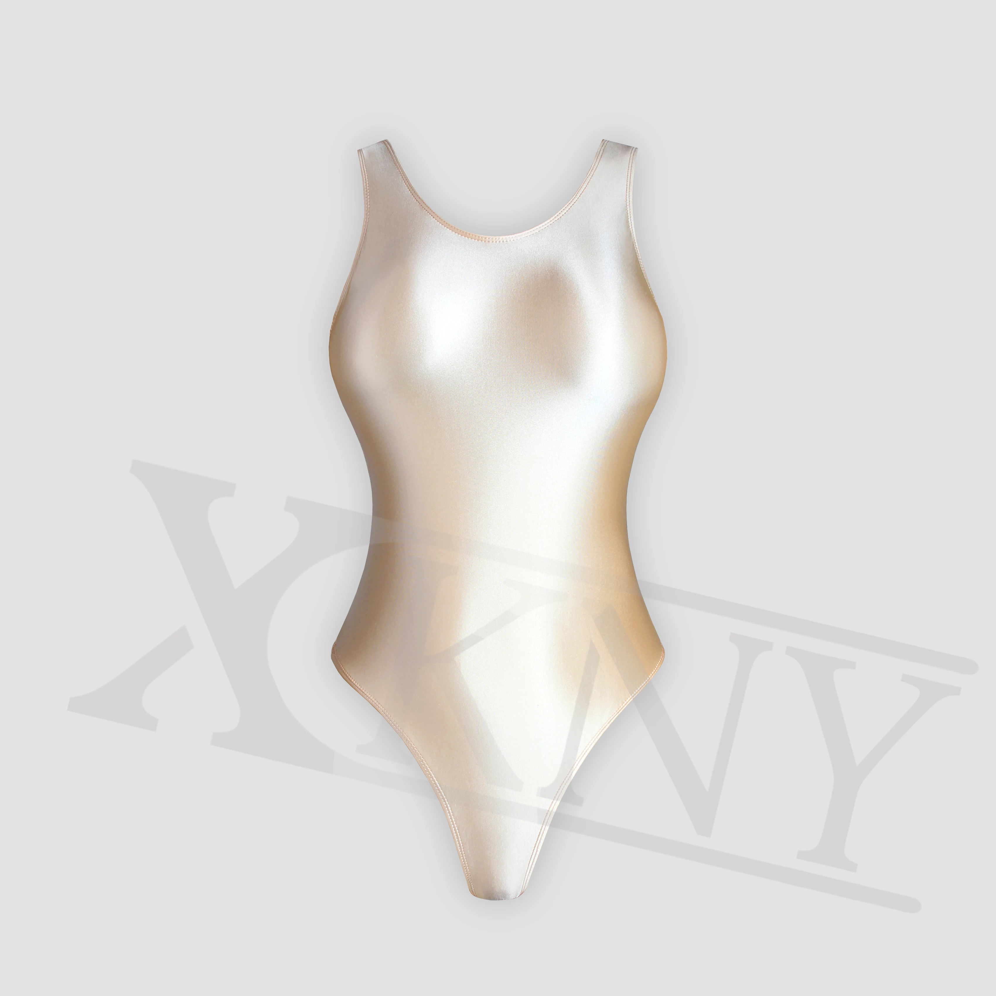 

One piece T-shaped swimsuit women's sexy tight gloss swimsuit women's one piece vest oil gloss dead tank water swimsuit